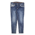 ROCK REVIVAL Womens Jeans Blue Slim Skinny Denim Medium W30 L27 Embroidered