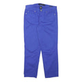 CALVIN KLEIN Womens Cotton Blend Blue Slim Slim Leg Trousers W30 L26 Casual