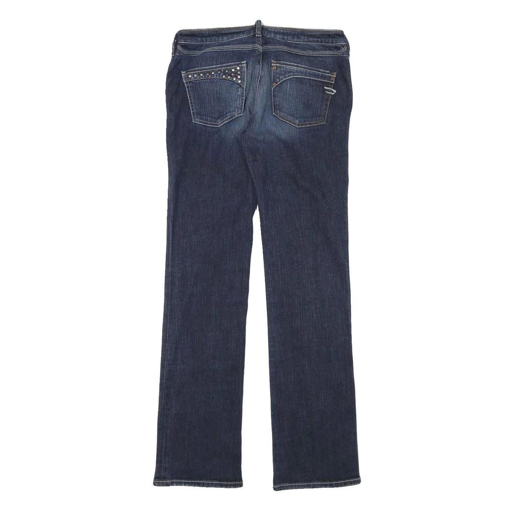 DIESEL Womens Jeans Blue Regular Straight Denim Medium W30 L32 Studded Pocket
