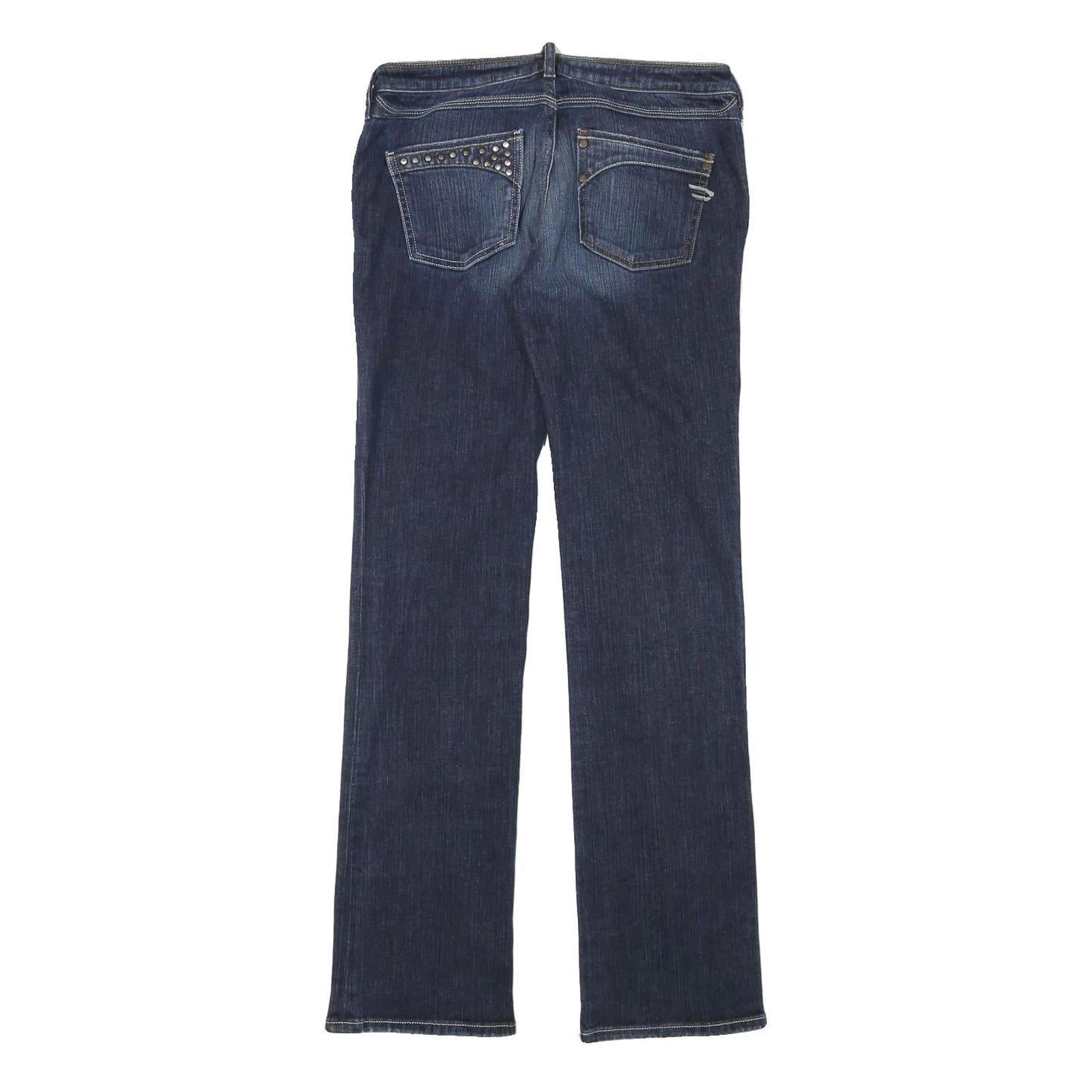 DIESEL Womens Jeans Blue Regular Straight Denim Medium W30 L32 Studded Pocket