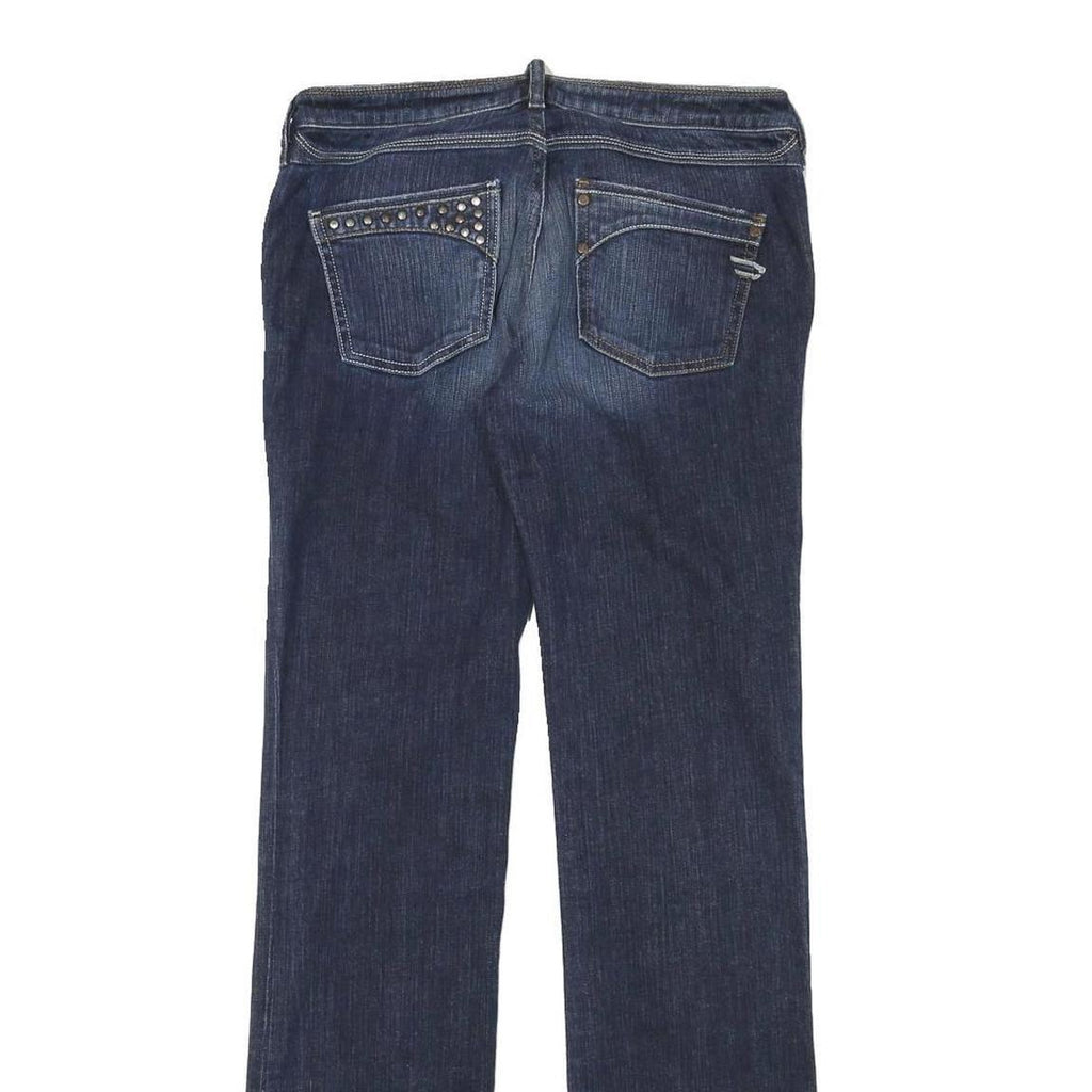 DIESEL Womens Jeans Blue Regular Straight Denim Medium W30 L32 Studded Pocket