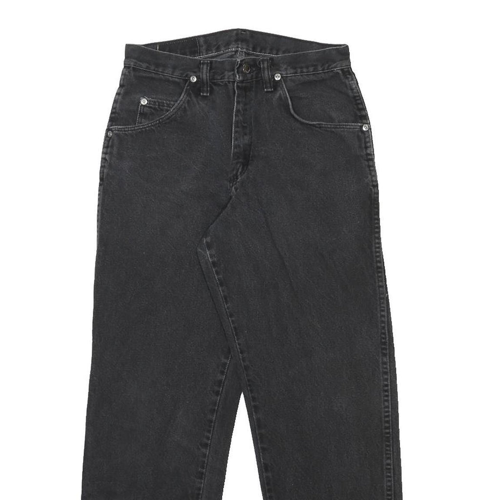 WRANGLER Mens Black Regular Fit Straight Denim Jeans W28 L29 Classic Style