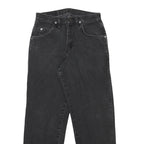 WRANGLER Mens Black Regular Fit Straight Denim Jeans W28 L29 Classic Style