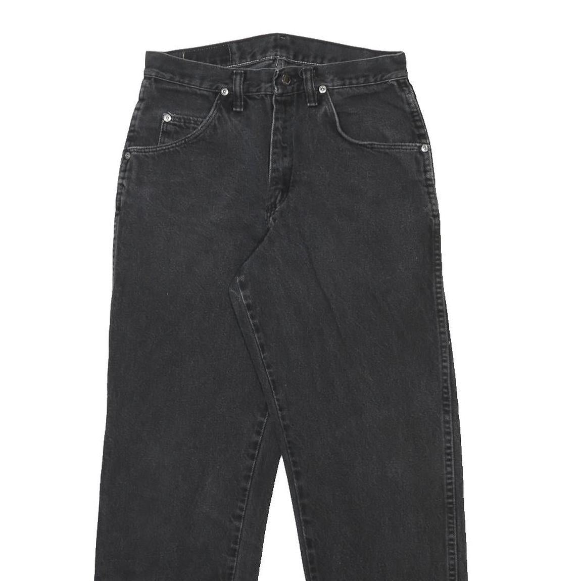 WRANGLER Mens Black Regular Fit Straight Denim Jeans W28 L29 Classic Style