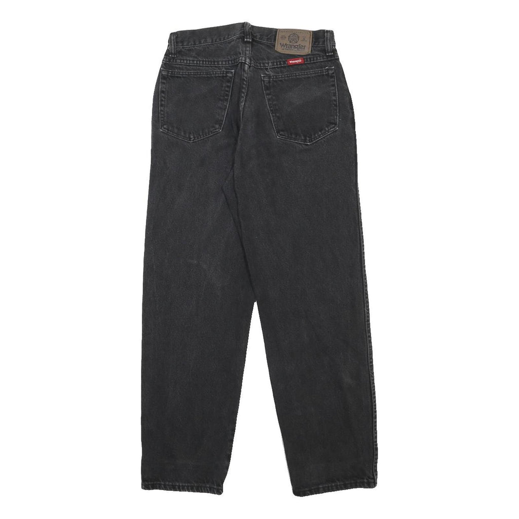 WRANGLER Mens Black Regular Fit Straight Denim Jeans W28 L29 Classic Style