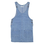 CHEROKEE Womens Dungaree Dress Blue Denim Sleeveless Short S