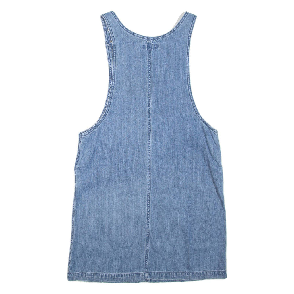 CHEROKEE Womens Dungaree Dress Blue Denim Sleeveless Short S