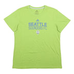 ADIDAS Womens Green Seattle Sounders FC Graphic T-Shirt XL Short Sleeve Crew