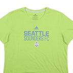 ADIDAS Womens Green Seattle Sounders FC Graphic T-Shirt XL Short Sleeve Crew