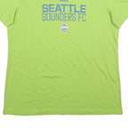 ADIDAS Womens Green Seattle Sounders FC Graphic T-Shirt XL Short Sleeve Crew