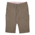 LEE Womens Cotton Beige Cargo Shorts 2XL W40 Casual Drawstring Waist