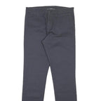 CARHARTT Mens Cotton Blend Navy Slim Straight Trousers W31 L34 Workwear Casual