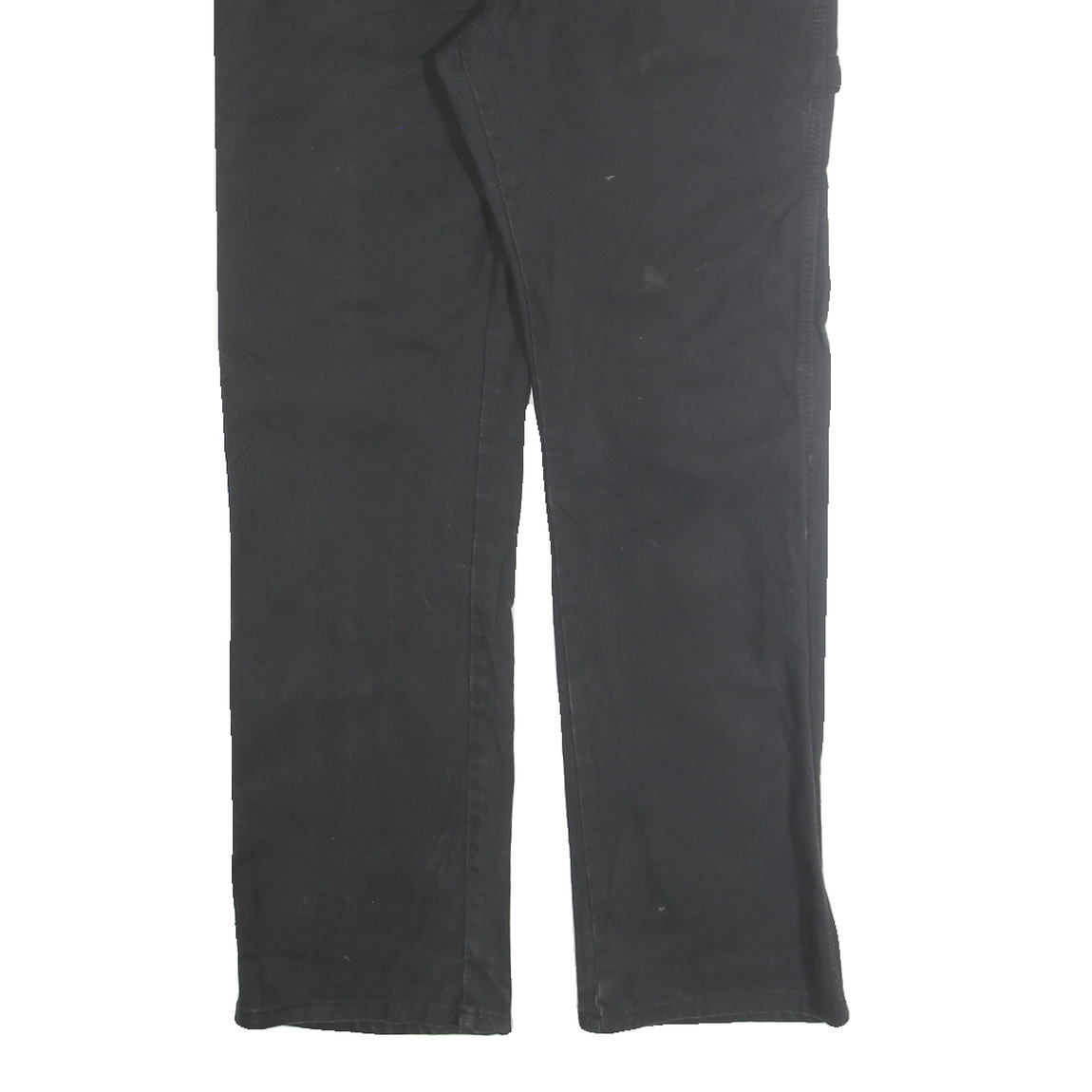 DICKIES Mens Cotton Blend Black Regular Fit Straight Leg Trousers W33 L32