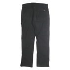 DICKIES Mens Cotton Blend Black Regular Fit Straight Leg Trousers W33 L32