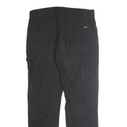 DICKIES Mens Cotton Blend Black Regular Fit Straight Leg Trousers W33 L32