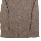 HARRIS TWEED Mens Brown Wool Tweed Classic Jacket M Woven Button Closure