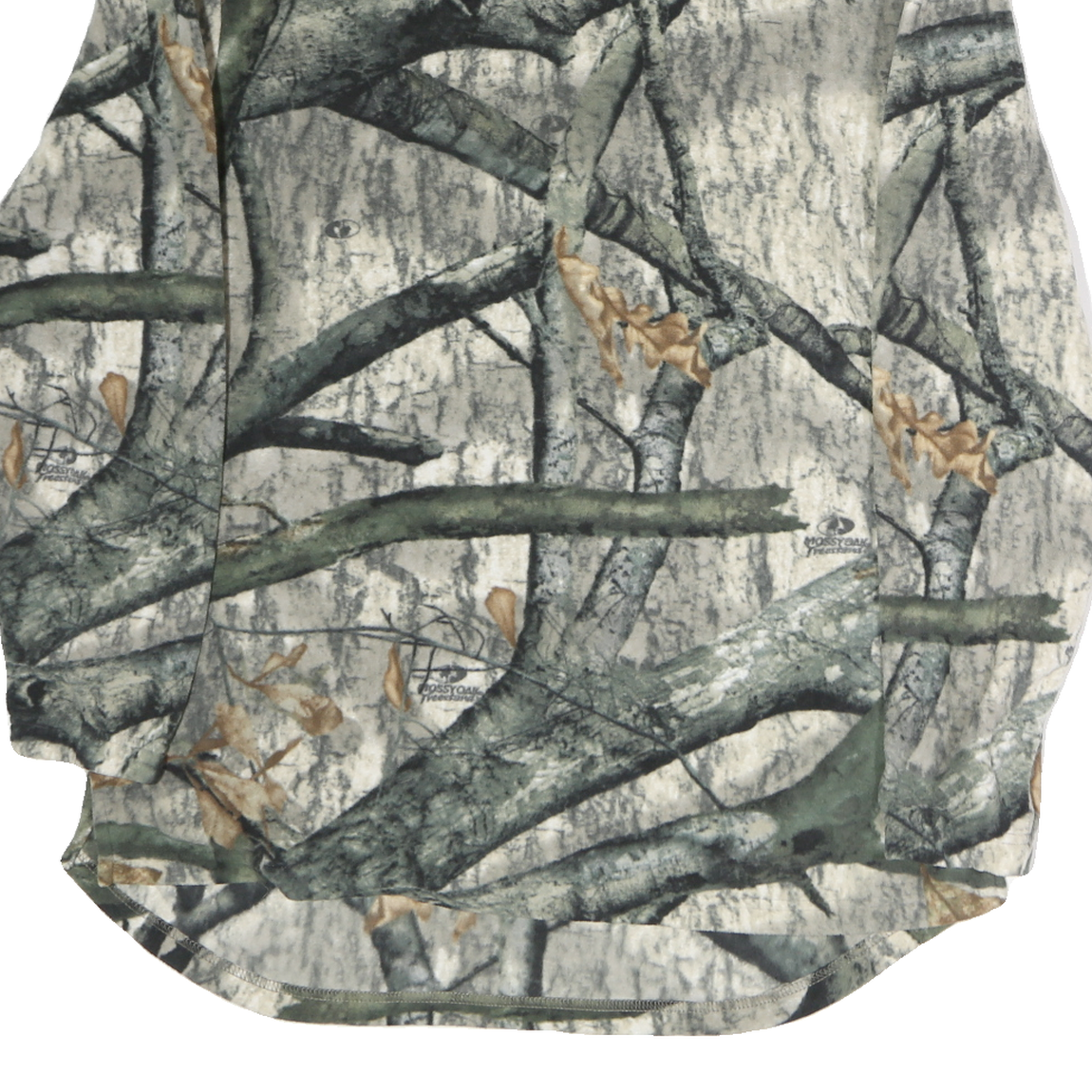 RUSSELL OUTDOORS Mens Green & Beige Camo Pullover M Long Sleeve Sweatshirt