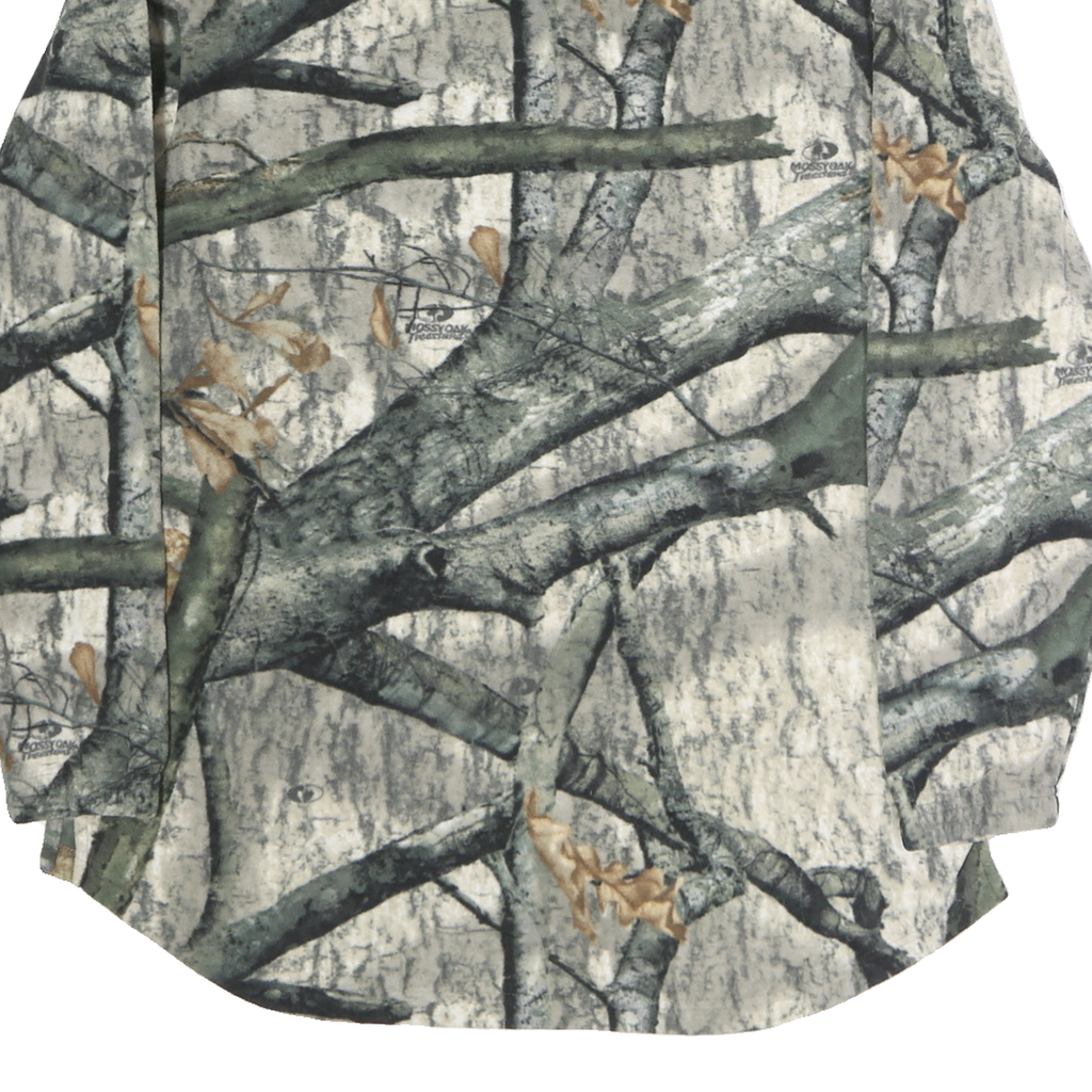 RUSSELL OUTDOORS Mens Green & Beige Camo Pullover M Long Sleeve Sweatshirt