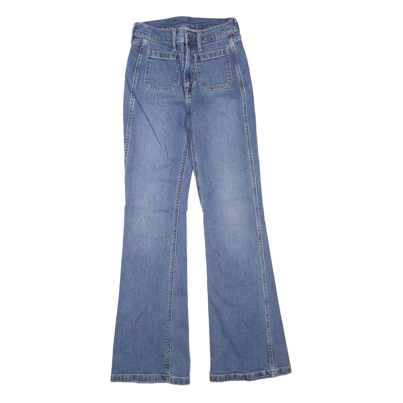 GAP Womens Regular Fit Blue Jeans Zip Closure W26 L33 Classic Cotton Blend