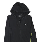 CALVIN KLEIN PERFORMANCE Womens Black Hoodie S Zip Up Lightweight Cotton Blend