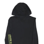 CALVIN KLEIN PERFORMANCE Womens Black Hoodie S Zip Up Lightweight Cotton Blend