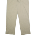 DICKIES Mens Classic Beige Trousers W36 L34 Zip Closure Plain Fit Workwear