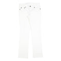 JUST CAVALLI Womens White Regular Fit Straight Denim Jeans W28 L30 Stylish Logo