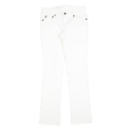 JUST CAVALLI Womens White Regular Fit Straight Denim Jeans W28 L30 Stylish Logo