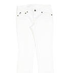 JUST CAVALLI Womens White Regular Fit Straight Denim Jeans W28 L30 Stylish Logo