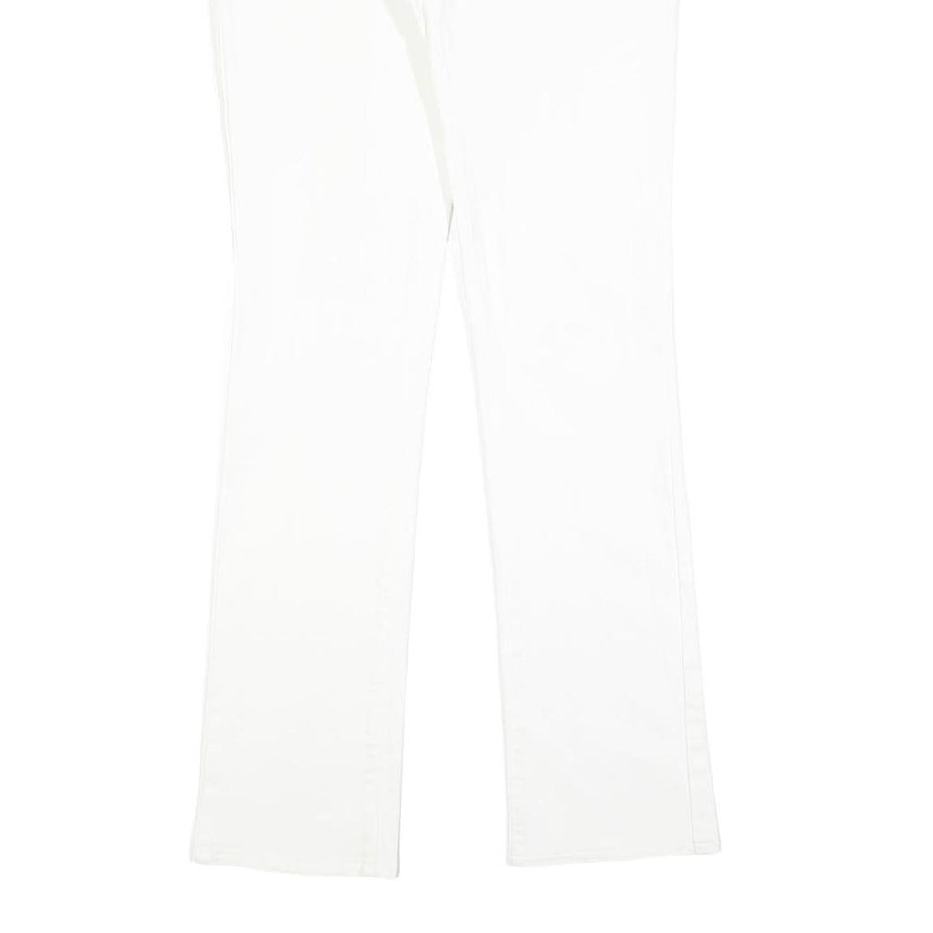 JUST CAVALLI Womens White Regular Fit Straight Denim Jeans W28 L30 Stylish Logo