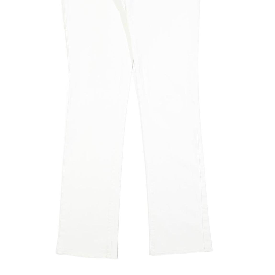 JUST CAVALLI Womens White Regular Fit Straight Denim Jeans W28 L30 Stylish Logo