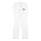 JUST CAVALLI Womens White Regular Fit Straight Denim Jeans W28 L30 Stylish Logo