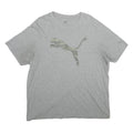 PUMA Mens Grey & Camouflage Graphic T-Shirt 2XL Short Sleeve Crew Neck Cotton