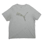 PUMA Mens Grey & Camouflage Graphic T-Shirt 2XL Short Sleeve Crew Neck Cotton