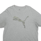 PUMA Mens Grey & Camouflage Graphic T-Shirt 2XL Short Sleeve Crew Neck Cotton