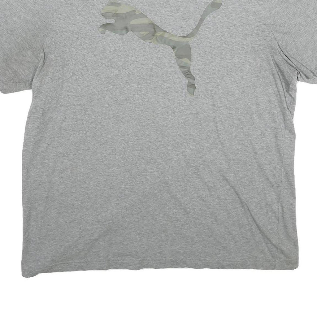 PUMA Mens Grey & Camouflage Graphic T-Shirt 2XL Short Sleeve Crew Neck Cotton