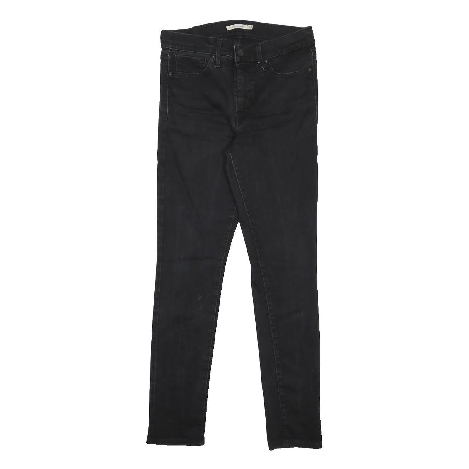 LEVI'S 311 Womens Jeans Black Slim Skinny Denim W30 L30 Skinny Cotton Blend Zip