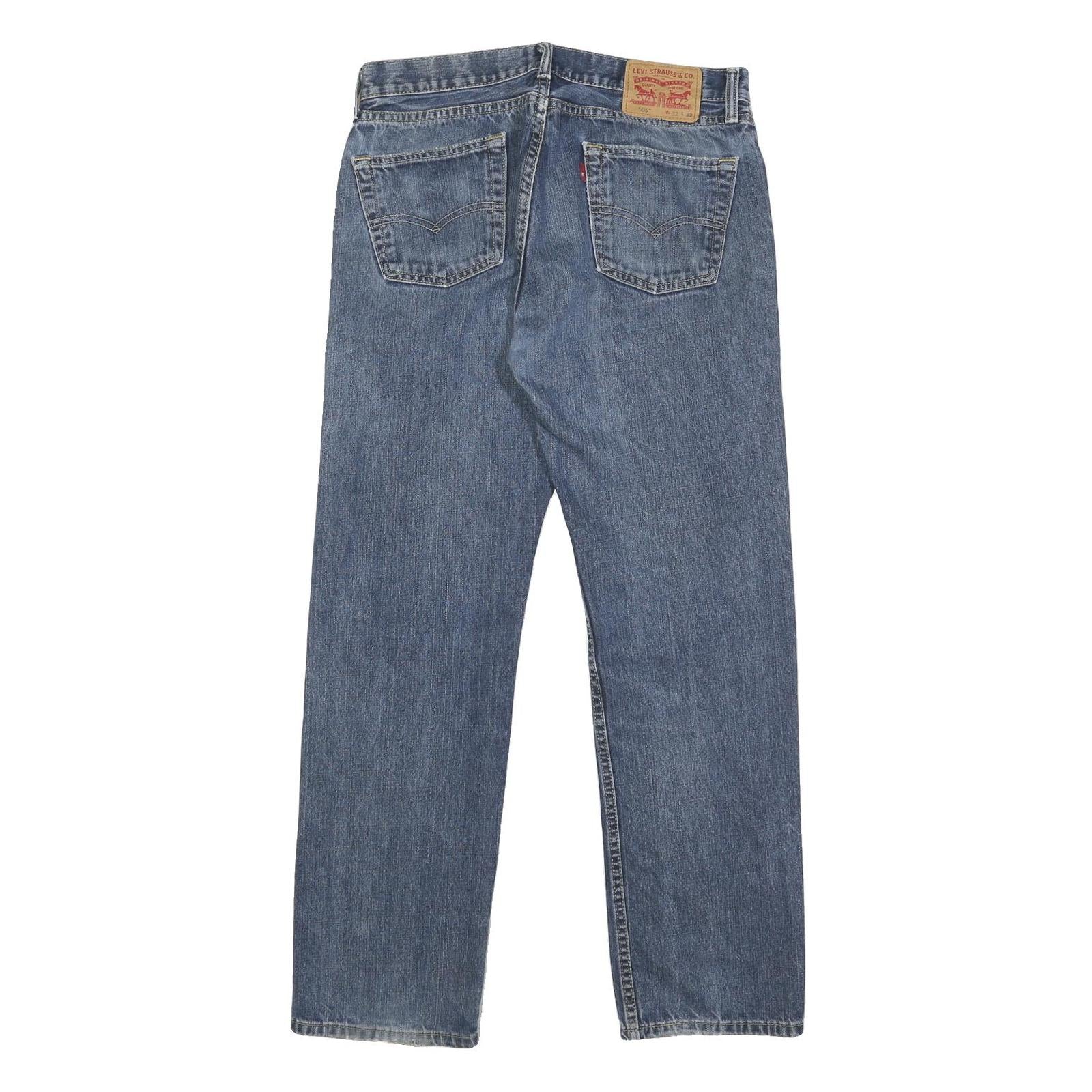 LEVI'S 505 Mens Jeans Blue Regular Straight Denim Medium W32 L32 Classic Zip