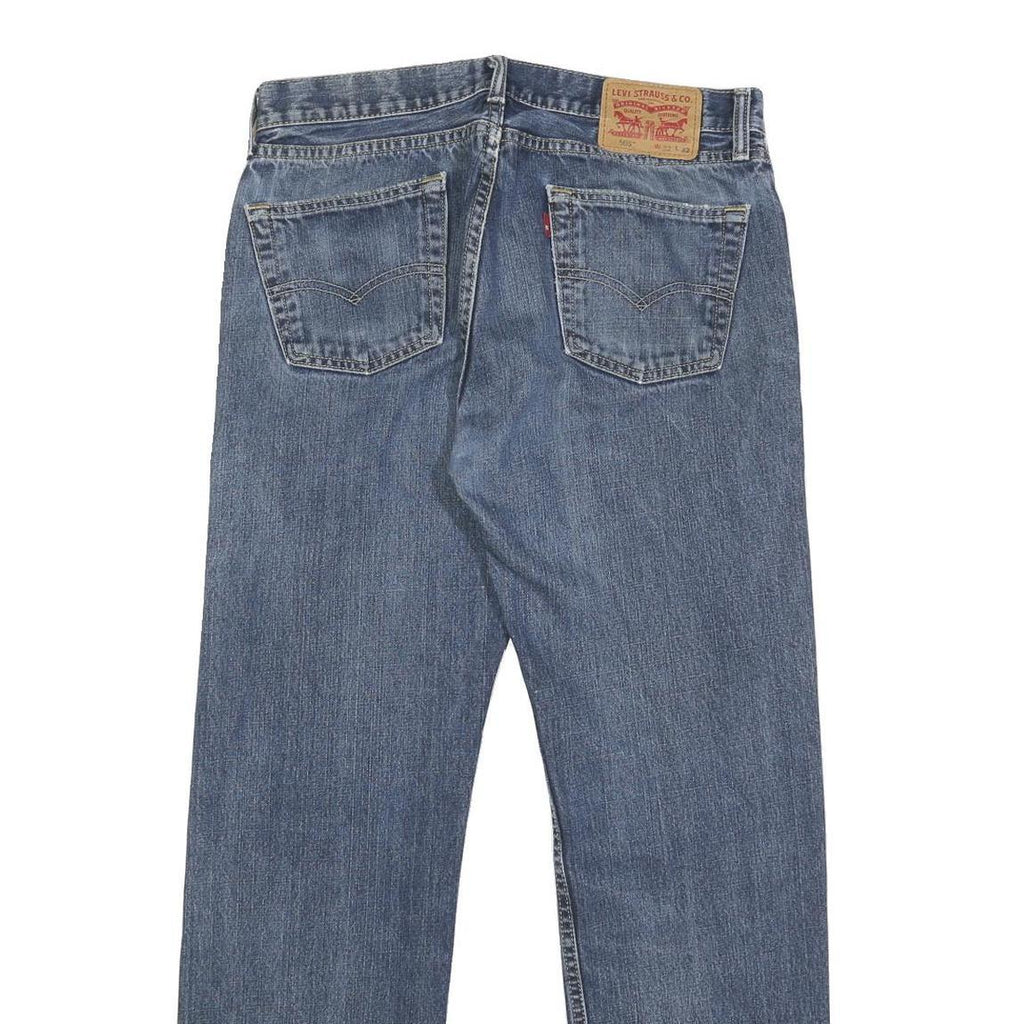 LEVI'S 505 Mens Jeans Blue Regular Straight Denim Medium W32 L32 Classic Zip