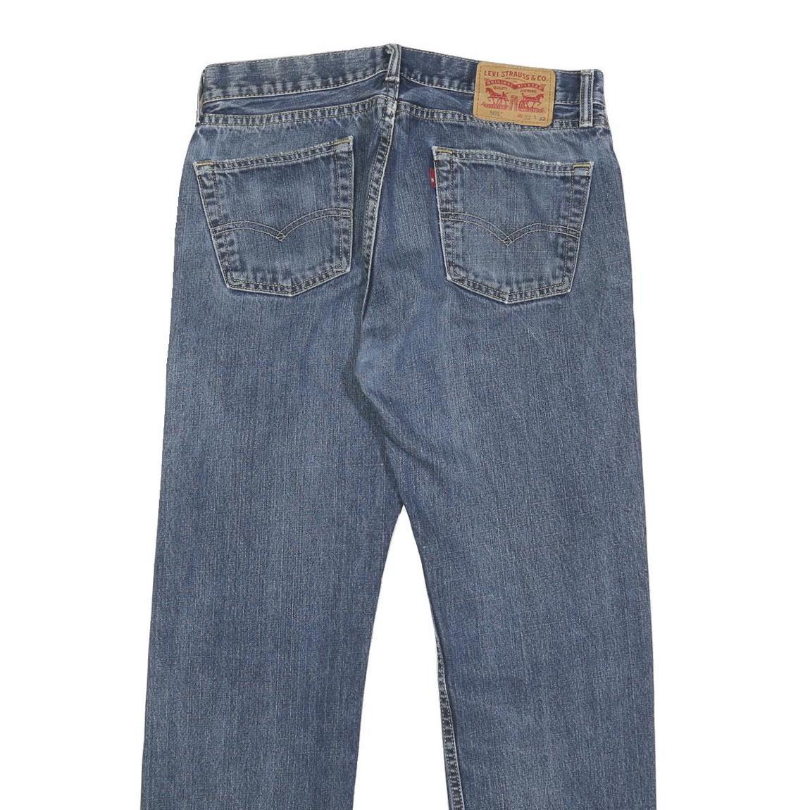 LEVI'S 505 Mens Jeans Blue Regular Straight Denim Medium W32 L32 Classic Zip