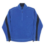 OUTDOOR Mens Blue & Black Plain Pullover Jumper Crew Neck M Polyester Outdoor