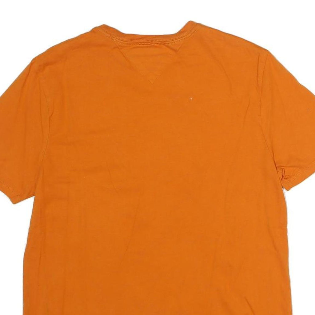 TOMMY JEANS Mens Orange Graphic T-Shirt M Short Sleeve Crew Neck Logo