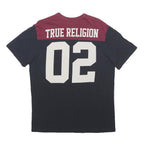 TRUE RELIGION Mens Navy & Burgundy True Graphic T-Shirt L Short Sleeve Crew Neck