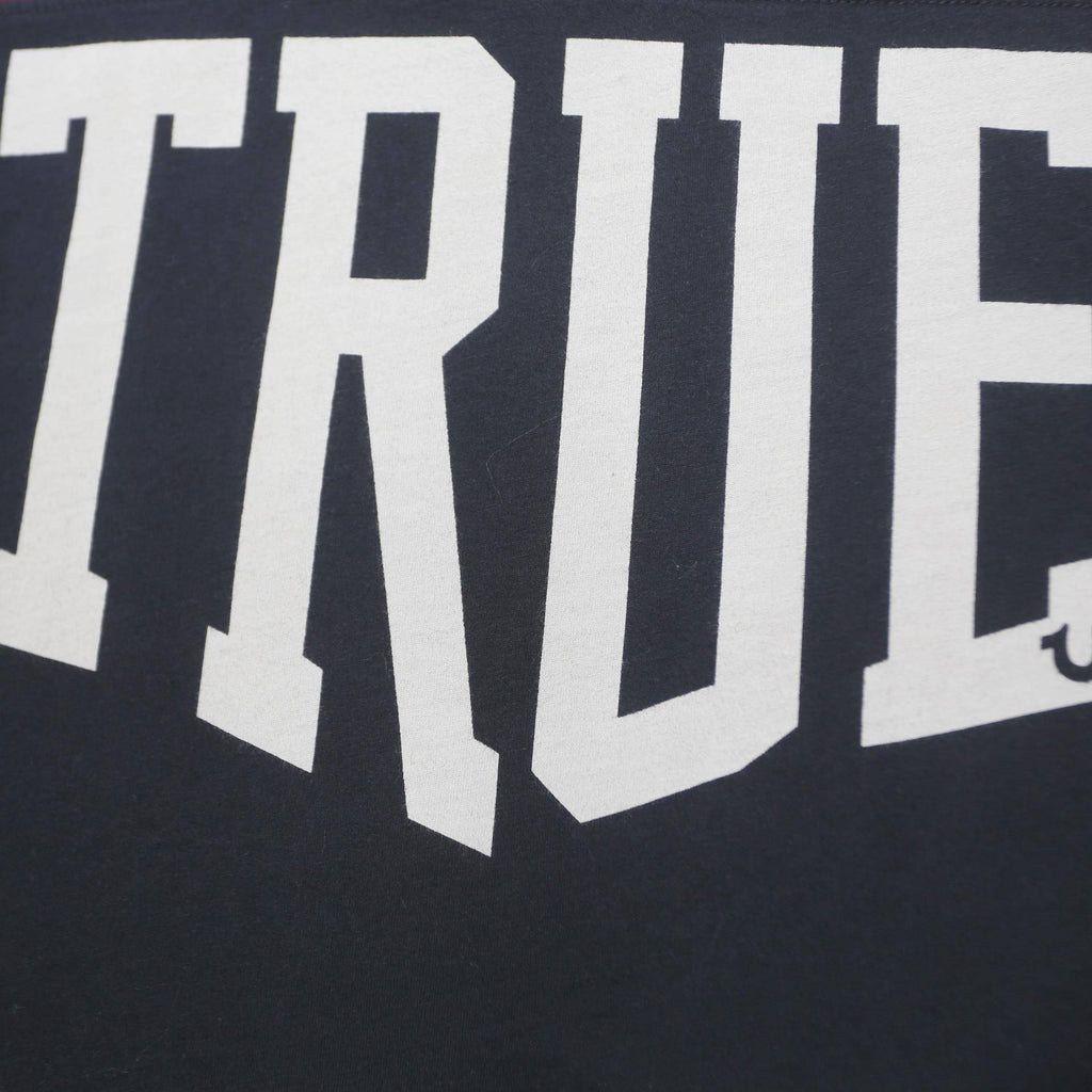 TRUE RELIGION Mens Navy & Burgundy True Graphic T-Shirt L Short Sleeve Crew Neck