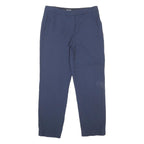 GIORGIO ARMANI Womens Wool Blend Navy Regular Fit Straight Trousers W32 L29