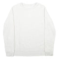 CHAMPION Mens White Crew Neck M Cotton Blend Classic Sweatshirt Pullover