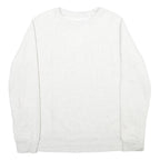 CHAMPION Mens White Crew Neck M Cotton Blend Classic Sweatshirt Pullover