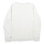 CHAMPION Mens White Crew Neck M Cotton Blend Classic Sweatshirt Pullover