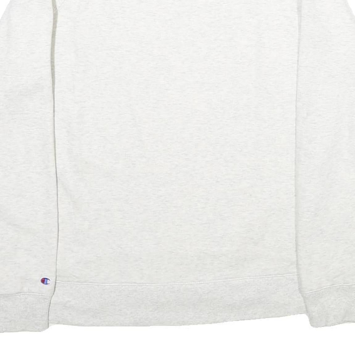 CHAMPION Mens White Crew Neck M Cotton Blend Classic Sweatshirt Pullover