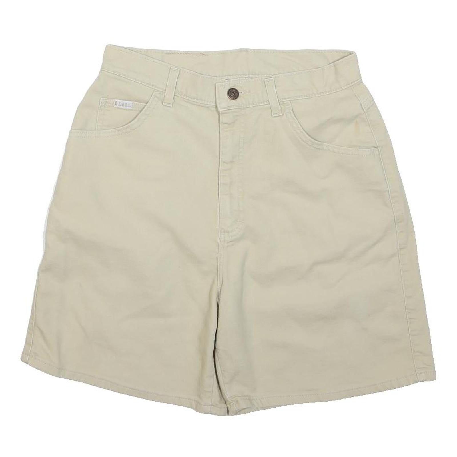 LEE Mens Shorts Beige Casual Plain M W29 Comfortable Cotton Blend